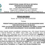 Skrinsut untuk Pengumuman Daftar Ulang SNBT 2026