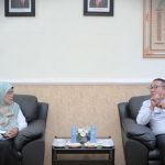 Rektor saat menerima audiensi Darpusda Banjarbaru (Foto:Humas/Neco EP)